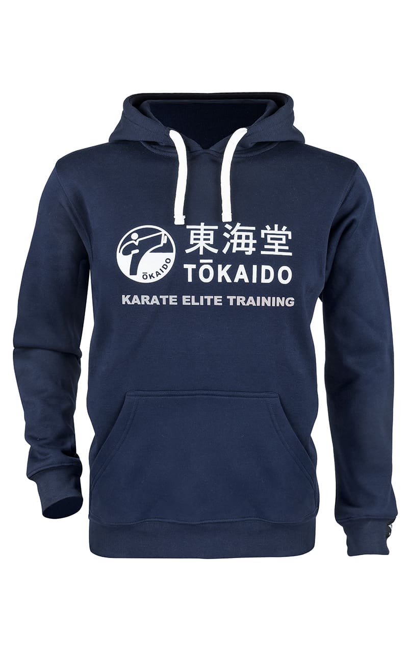 Felpa da donna Tokaido karate.Colore blu con cappuccio