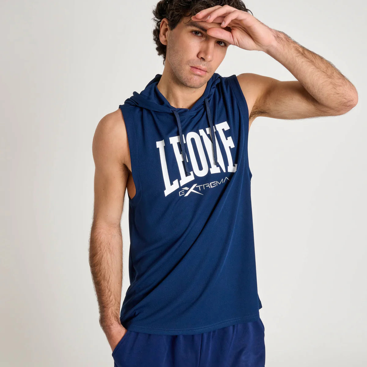 Sweat sans manches Leone avec capuche et logo