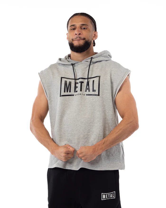 Felpa Smanicata con Cappuccio Metal Boxe – Loose Fit