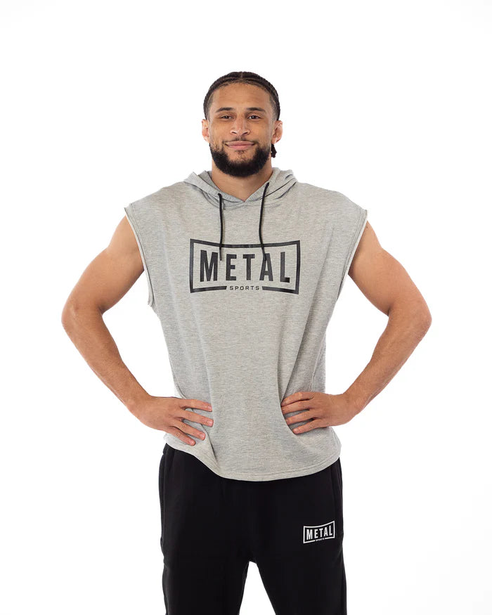 Felpa Smanicata con Cappuccio Metal Boxe – Loose Fit