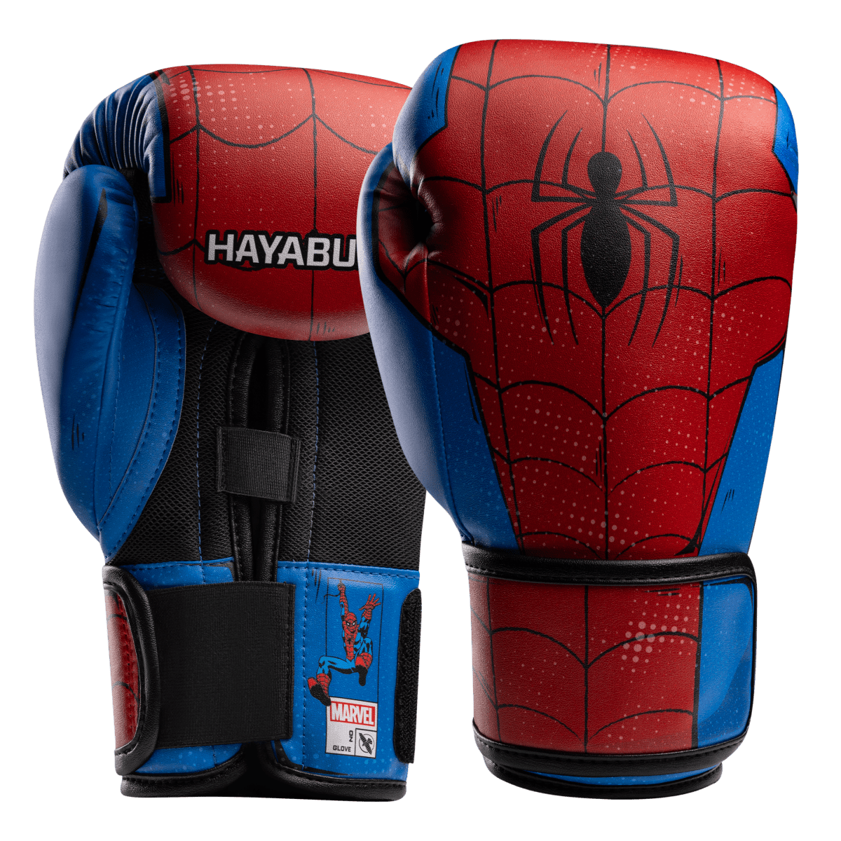 Para rękawic bokserskich Hayabusa Marvel Classic Spider-Man w kolorze czerwono-niebieskim