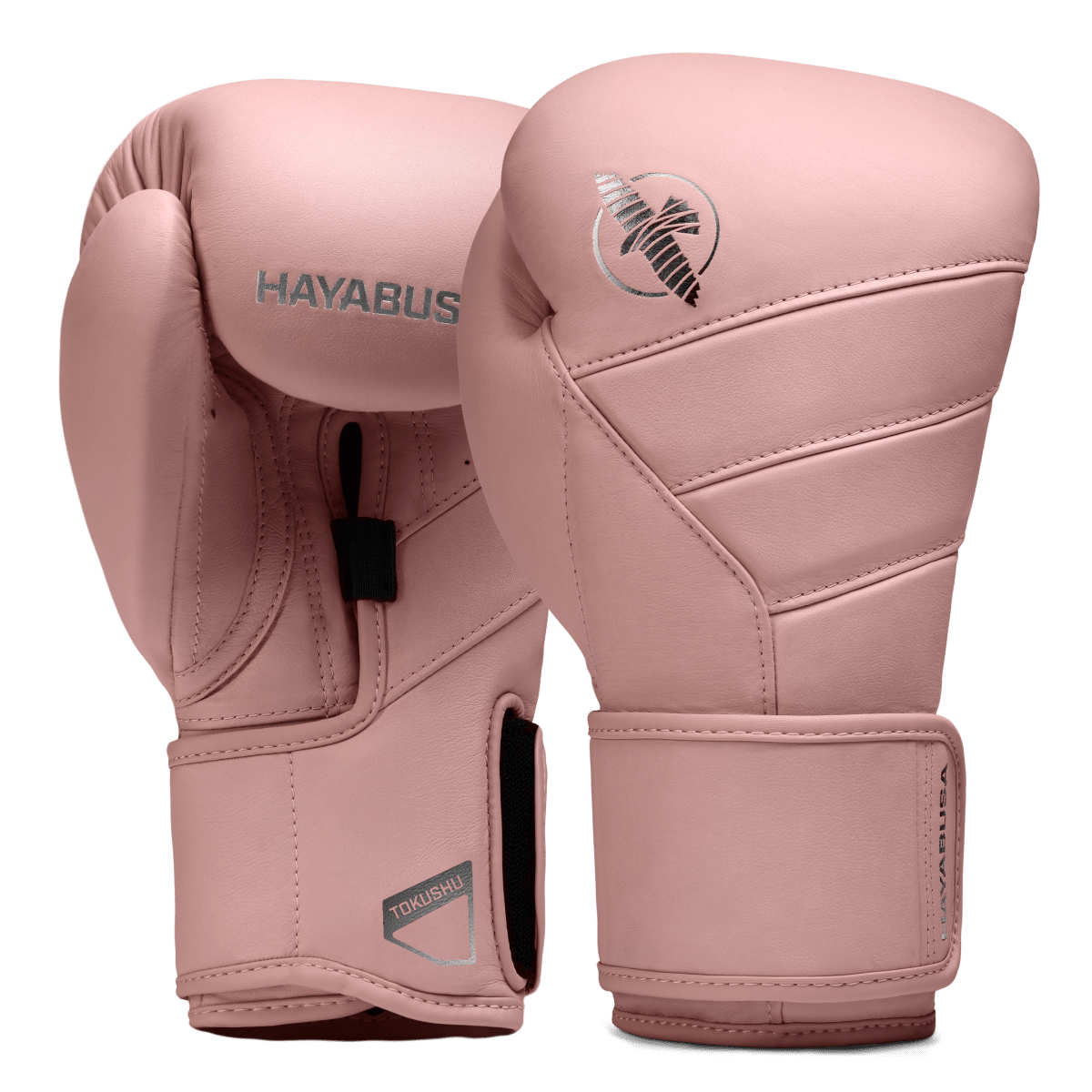 Paar roze Hayabusa T3 Kanpeki-handschoenen van handgemaakt leer