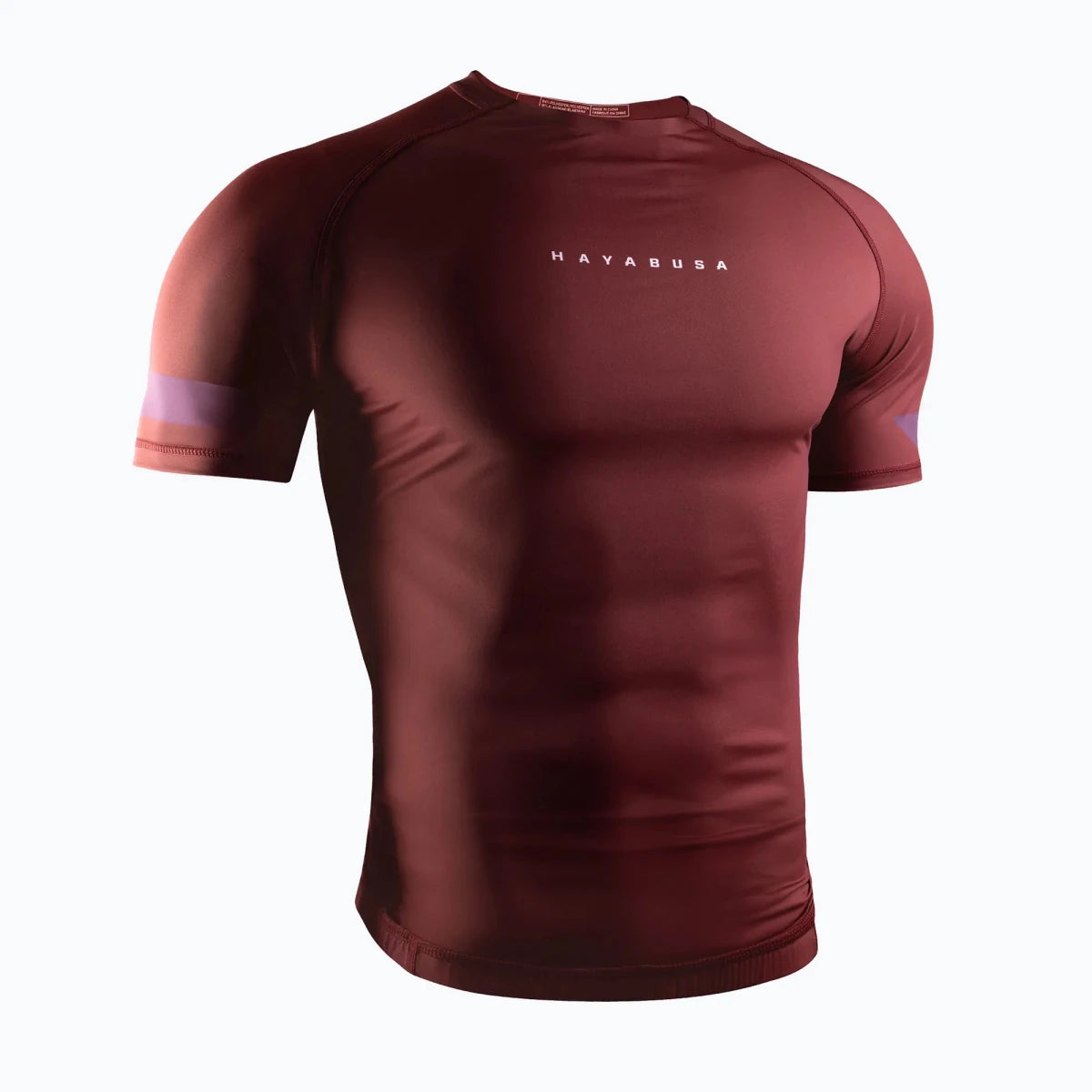 Hayabusa Core burgundy professional rash guard for Jiu Jitsu.