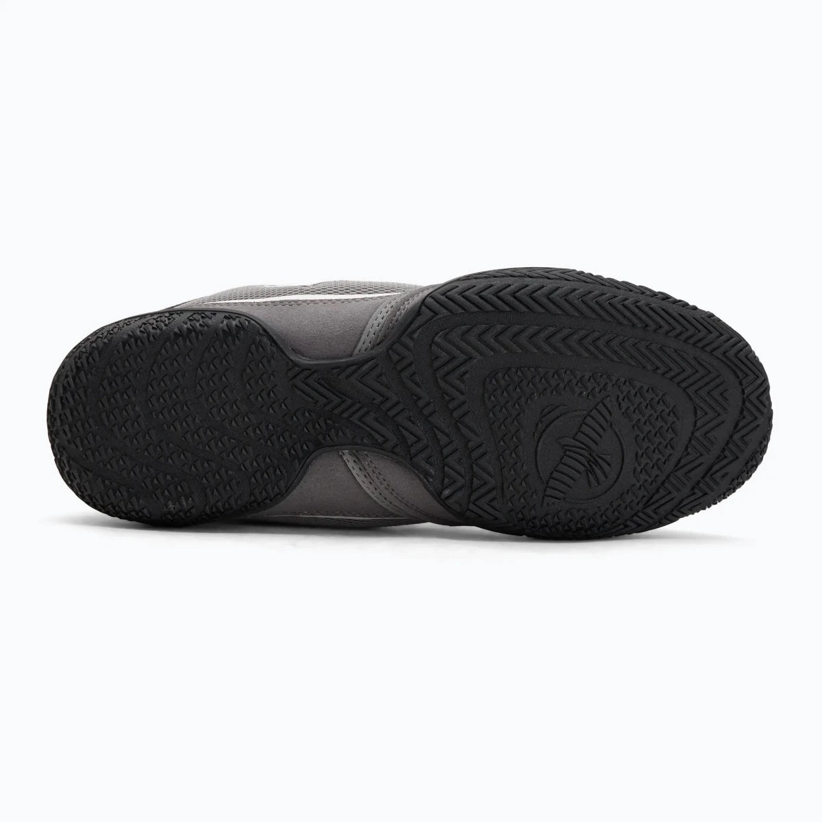 Chaussures de boxe Hayabusa Pro grises vue de face haute résistance.