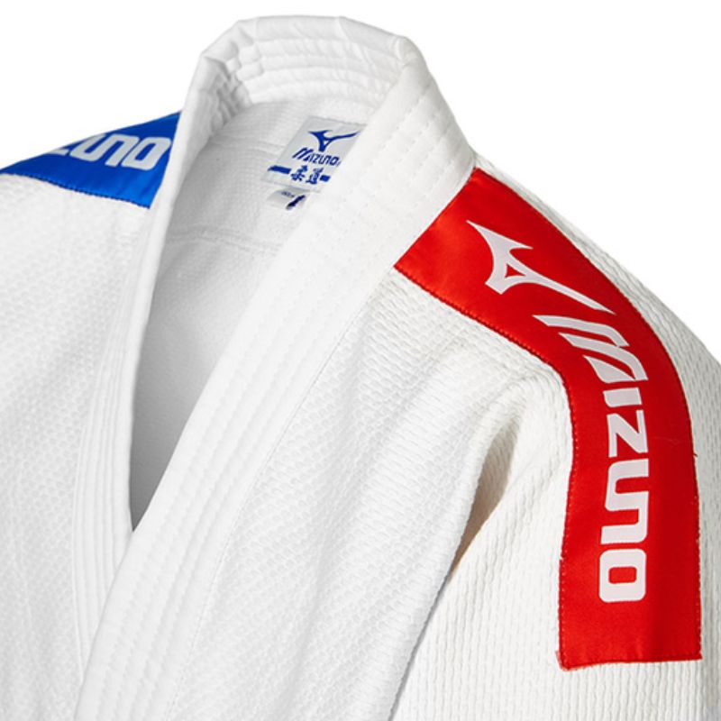 Judogi Mizuno Kodomo Plus 350 GR Bande Rosse e Blu