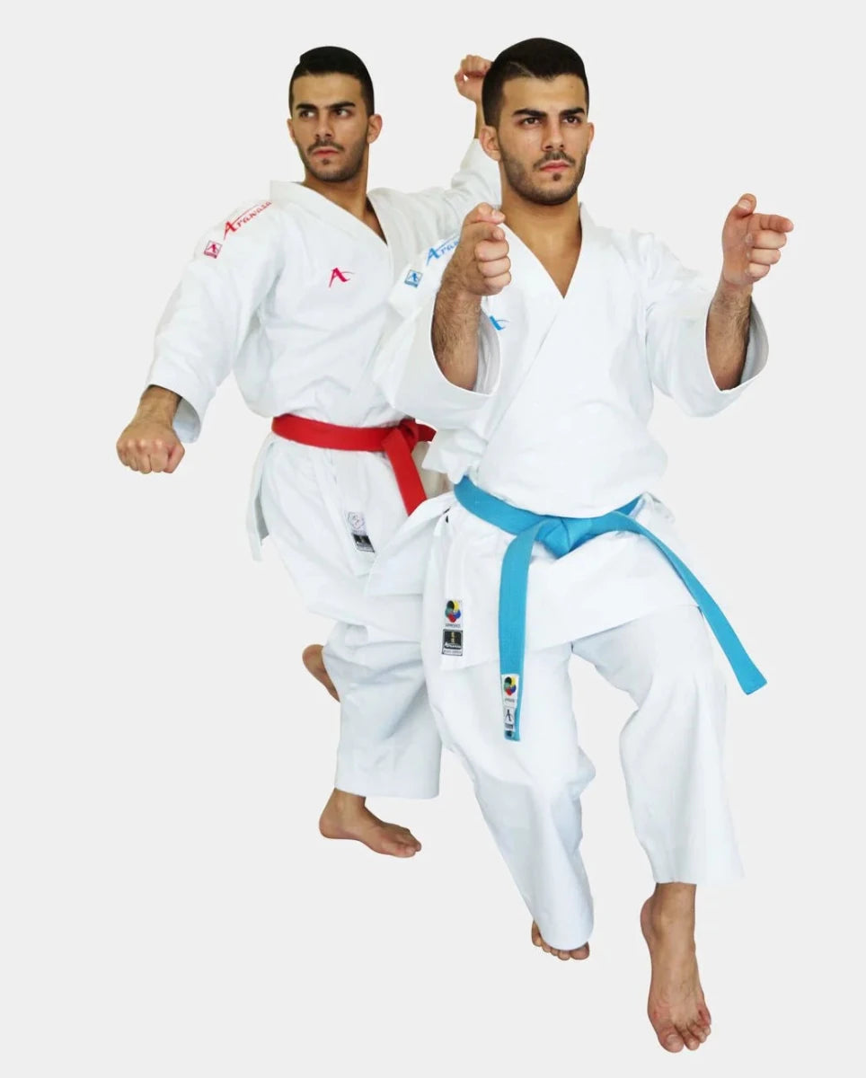 Ensemble Arawaza Black Diamond Premier League avec deux vestes et pantalons brodés rouge et bleu
