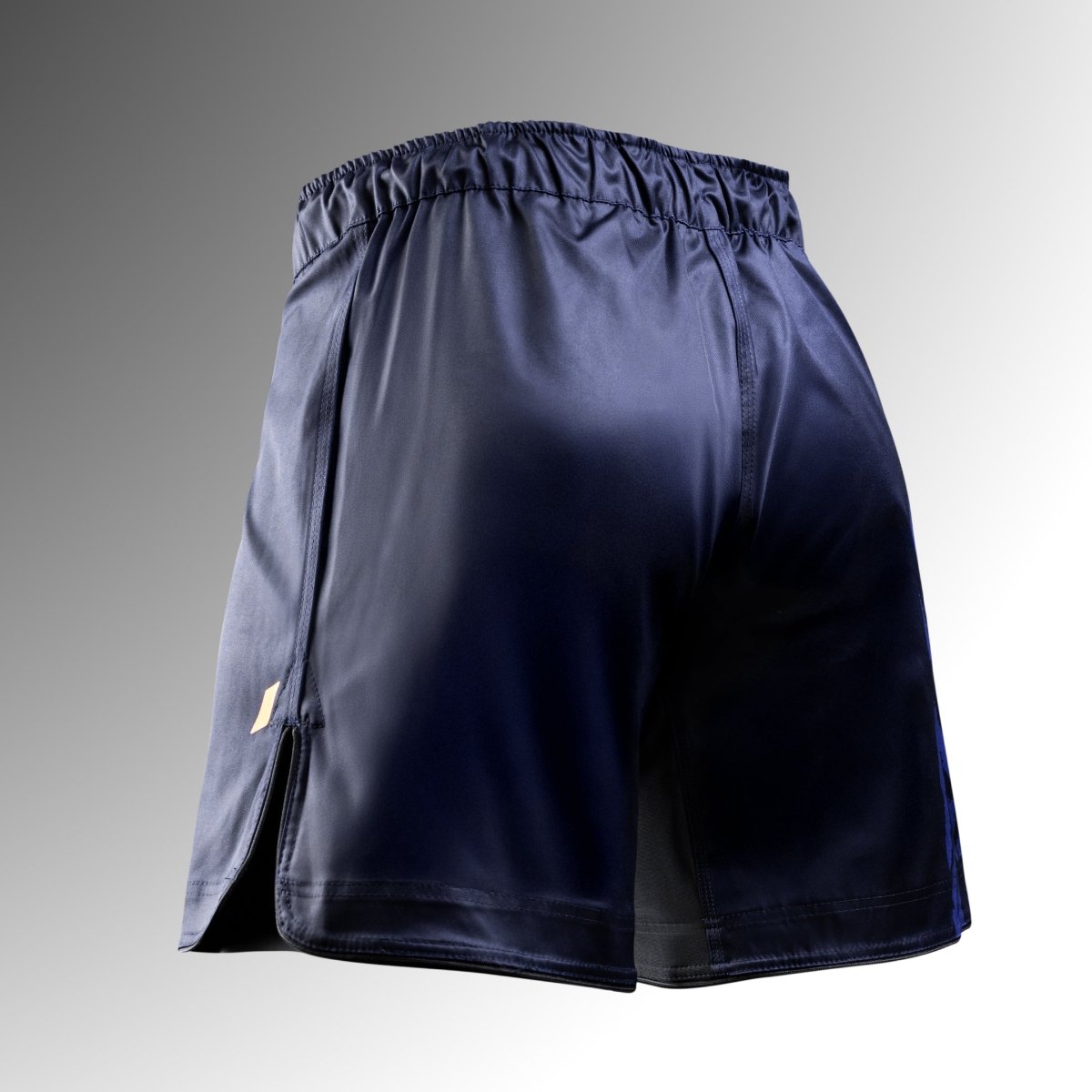 Vue arrière du short 3/4 Hayabusa Apex bleu, panneaux internes extensibles pour un confort maximum