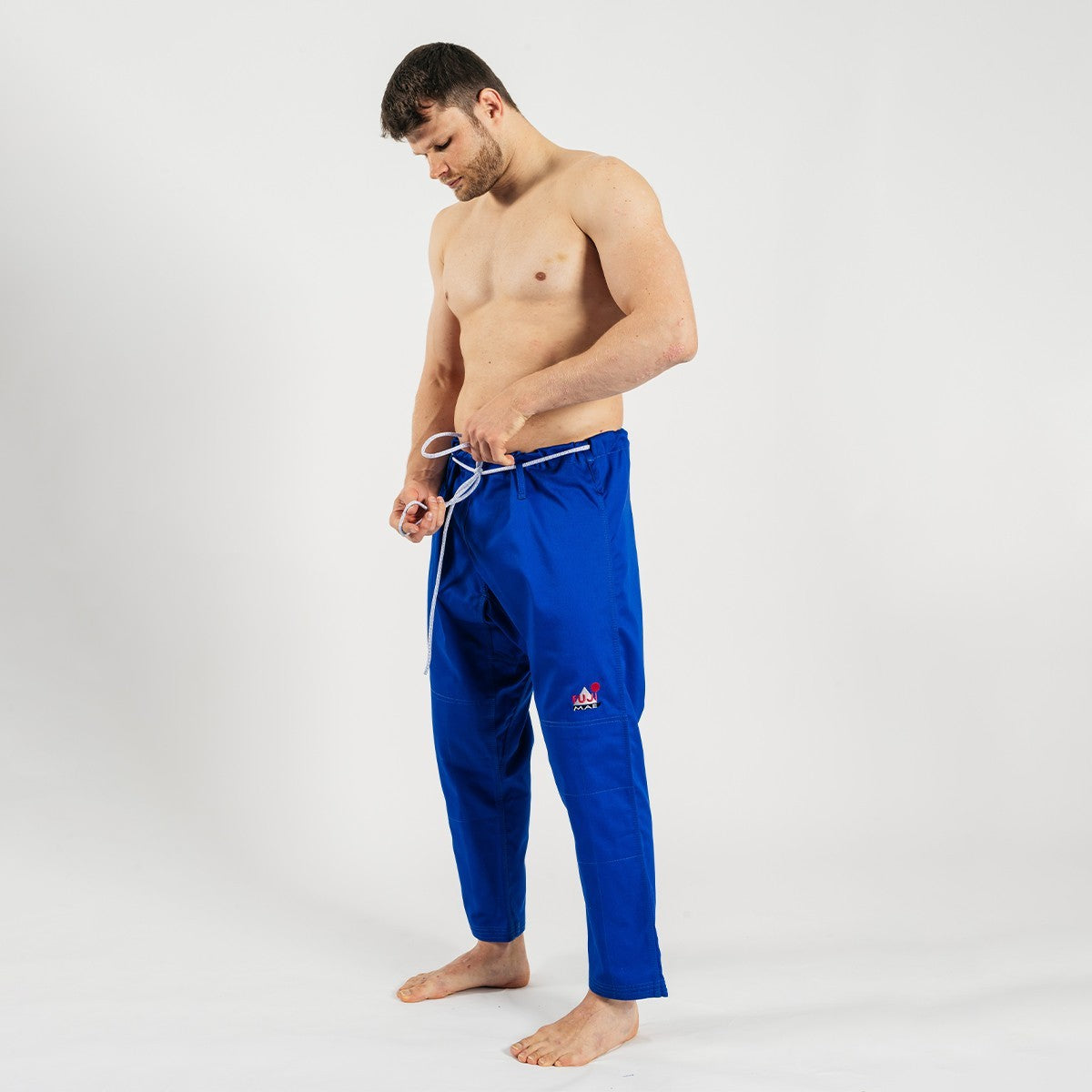 Pantaloni Judo Blu Allacciatura Tradizionale