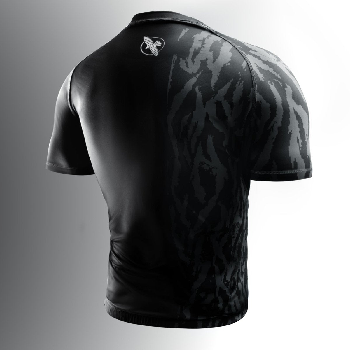 Dos du rash guard noir Hayabusa Apex pour MMA et BJJ