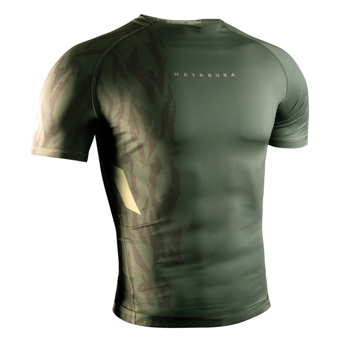 Hayabusa Apex rashguard vert à manches courtes vue de face