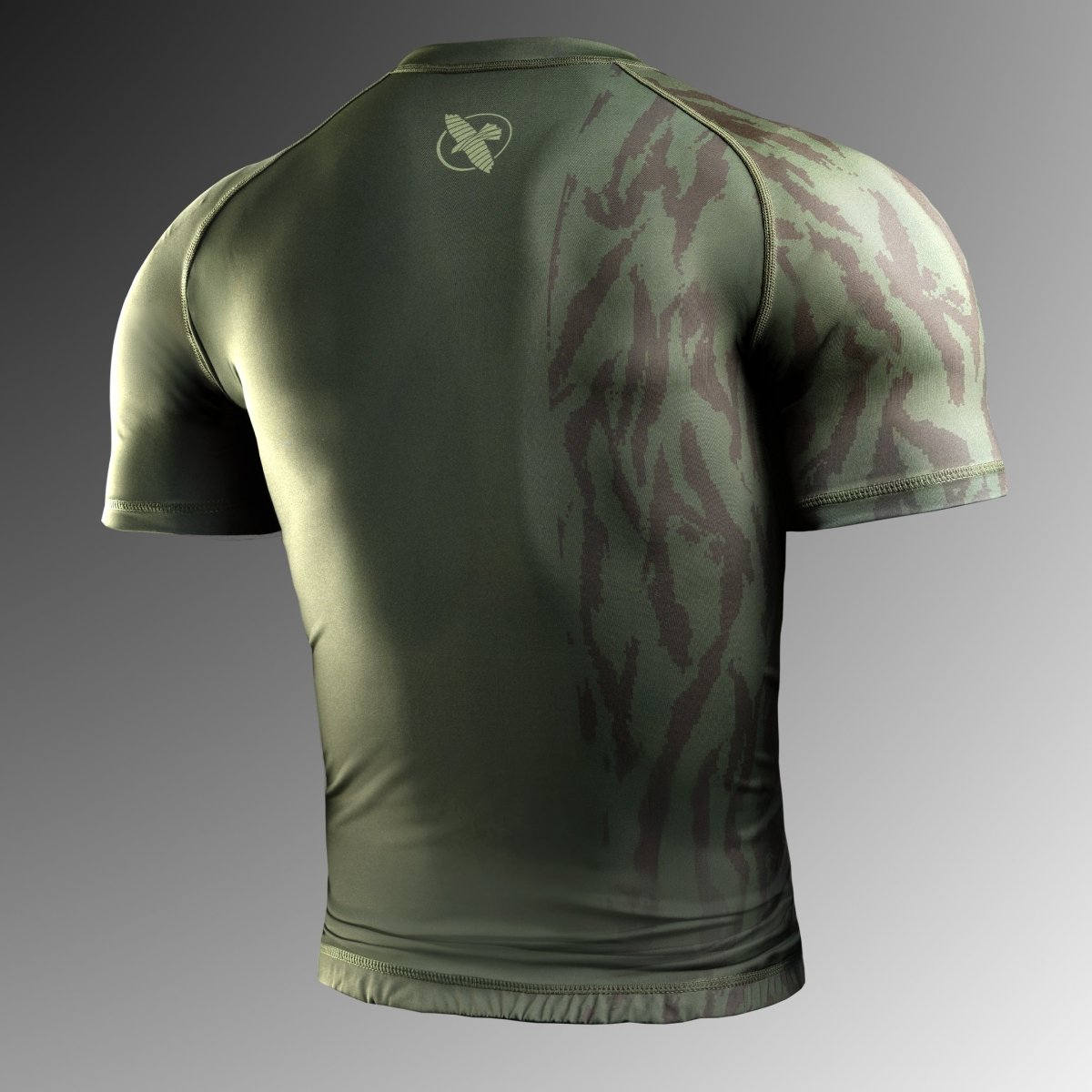 Vue arrière du rashguard vert Hayabusa Apex