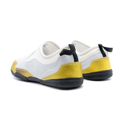 Chaussures d'entraînement Tae Gold White sans lacets