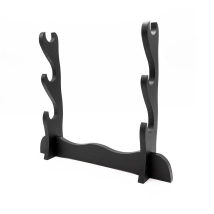 Set de 3 Katanas décoratifs noirs avec support