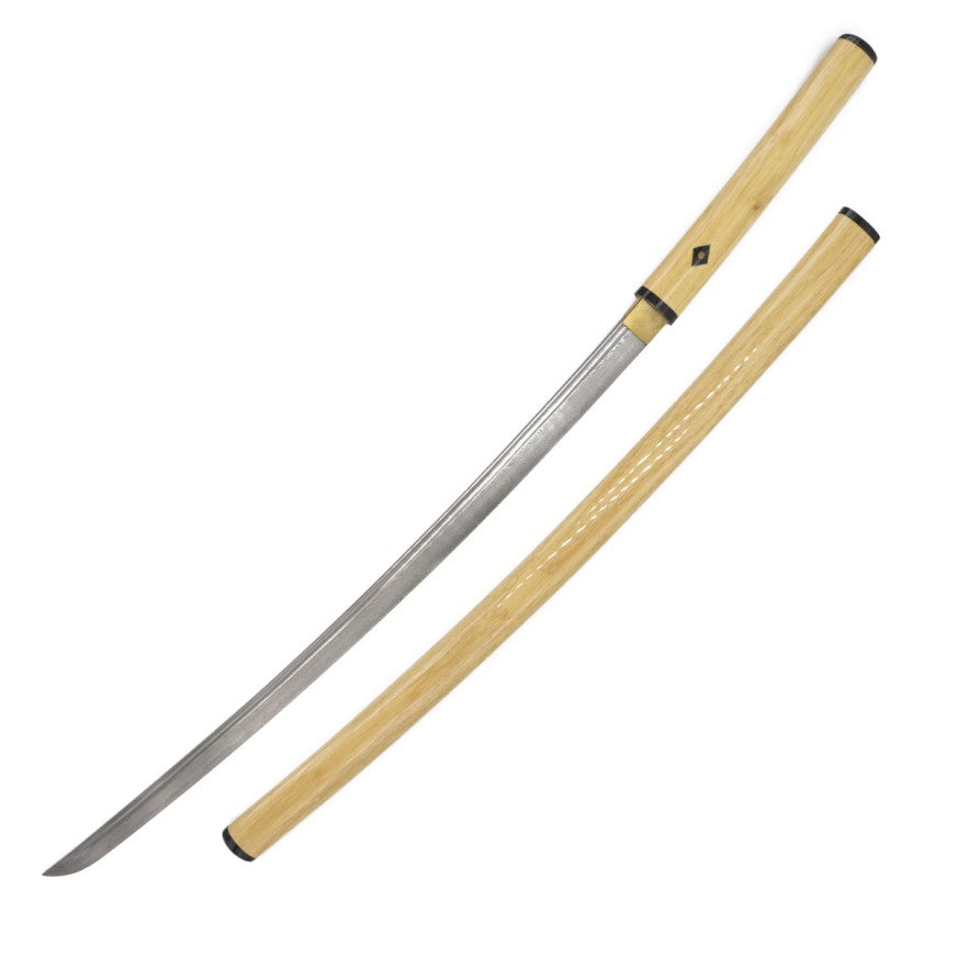 Shirasaya en acier damassé