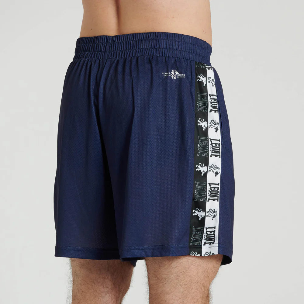 Pantaloncini Leone Iconic Training | Shorts Sportivi Lifestyle Neri e Blu